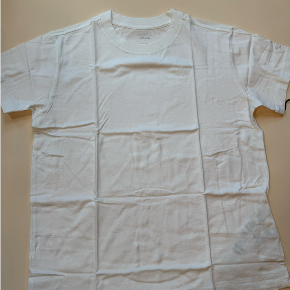 Allbirds Women’s Cotton Tee in Blizzard White | Size S | Soft &‎ Sustainable